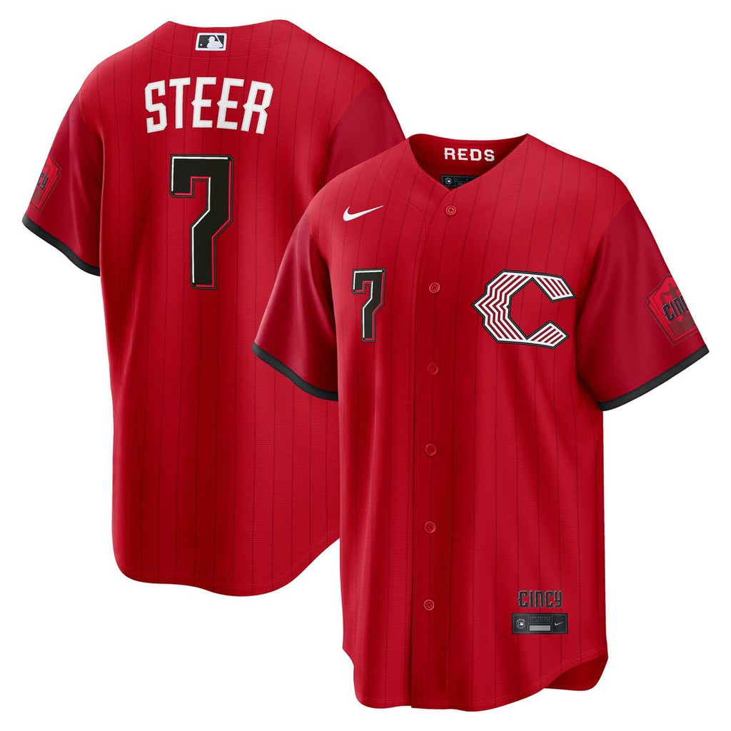 Cincinnati Reds Spencer Steer Nike Red 2026 City Connect Stadium Jersey