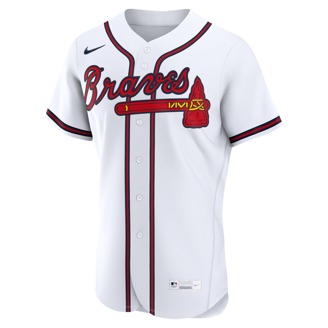 Atlanta Braves Nike White Home Authentic Custom Jersey