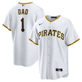 Pittsburgh Pirates Nike White #1 Dad Home Replica Jersey