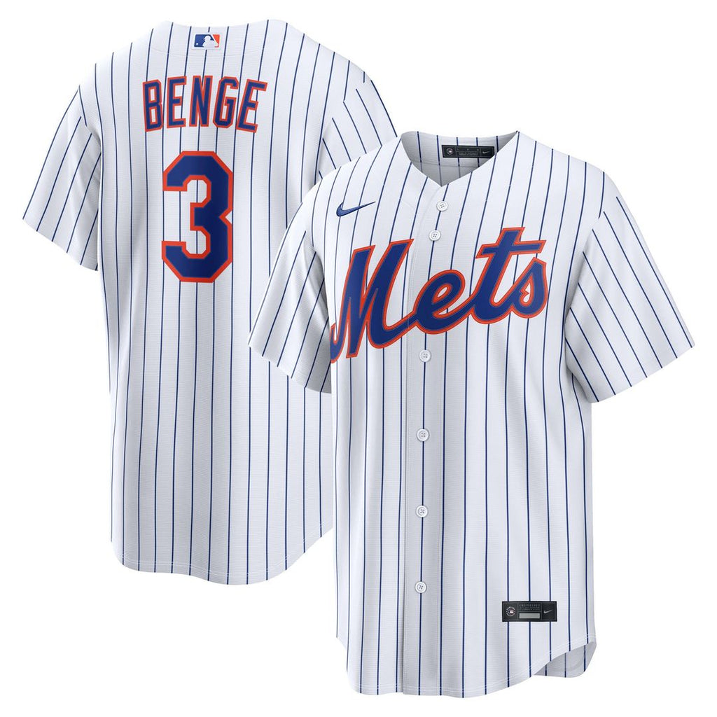 New York Mets Carson Benge Nike White Home Replica Jersey