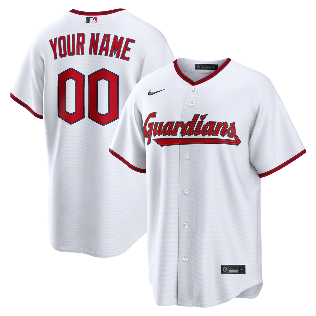 Cleveland Guardians Nike White Home Replica Custom Jersey