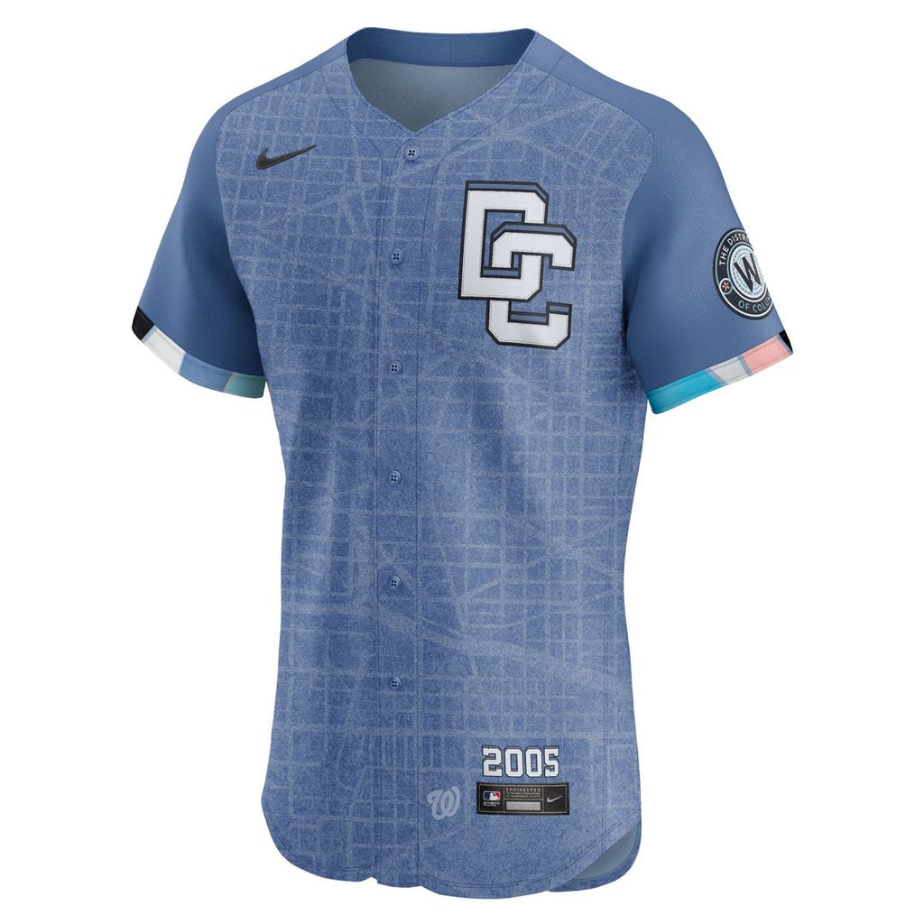 Washington Nationals Dylan Crews Nike Blue 2025 City Connect Elite Player Jersey