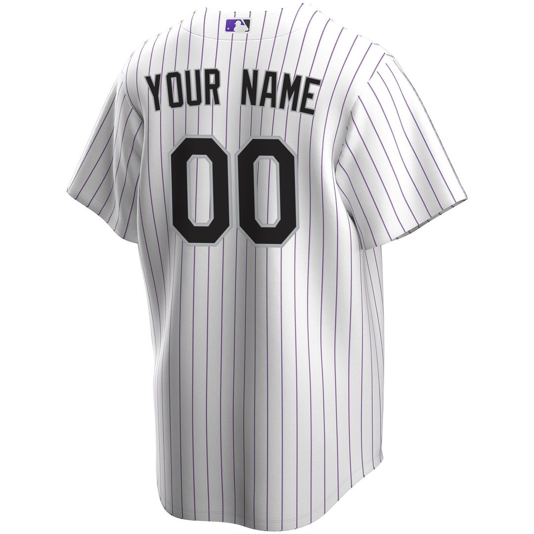 Colorado Rockies Nike White Home Replica Custom Jersey