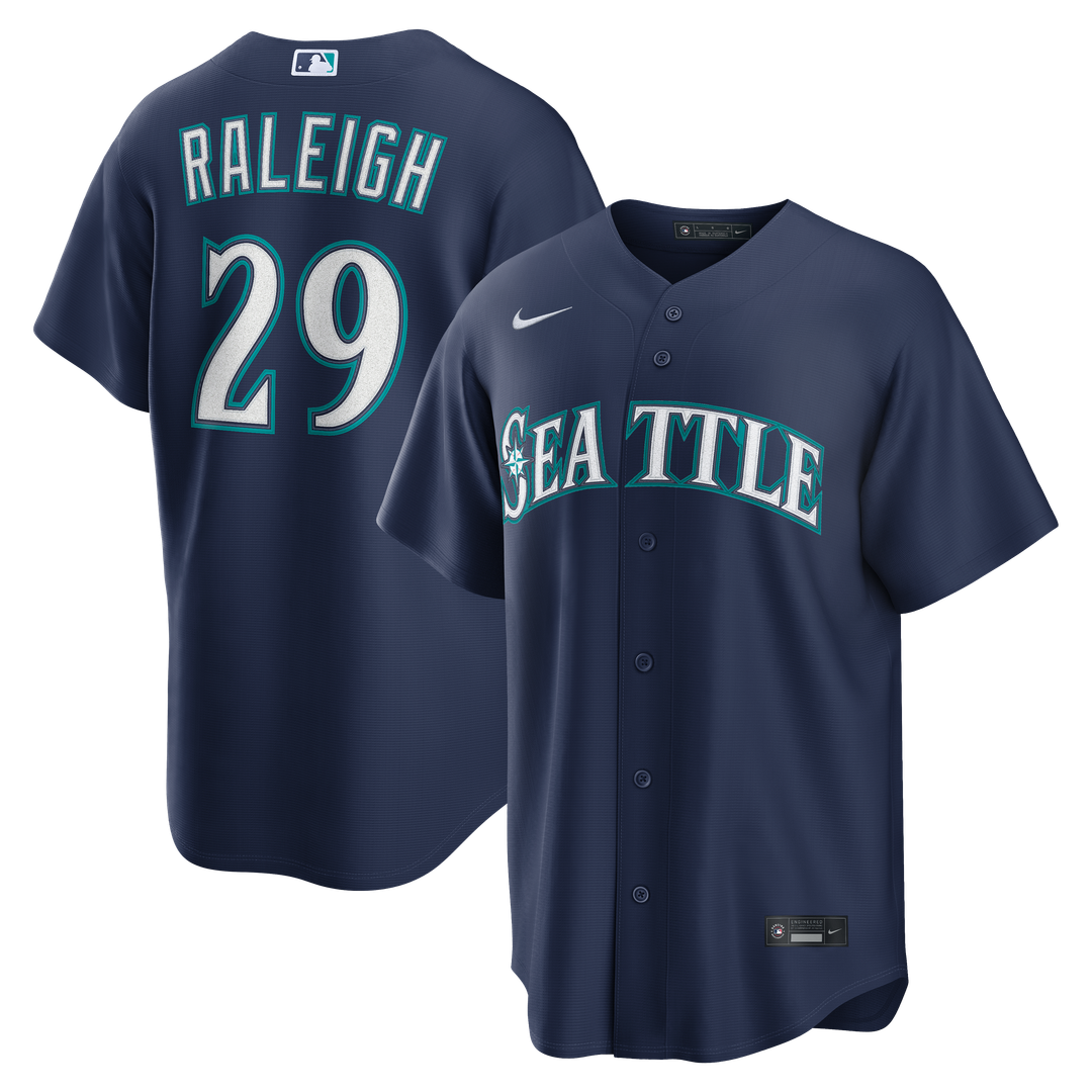 Seattle Mariners Cal Raleigh Nike Teal Alternate Replica Jersey