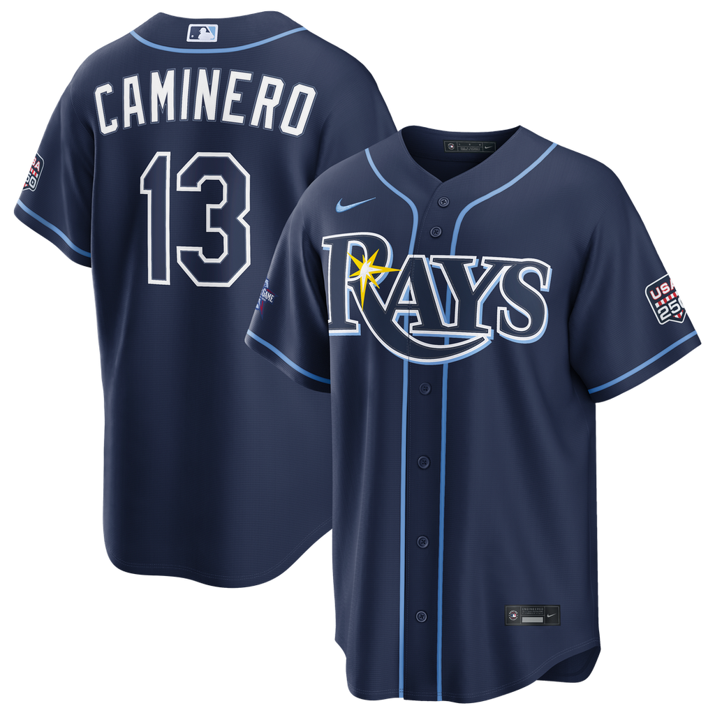 2026 All-Star Game Tampa Bay Rays Junior Caminero Nike Navy Replica Jersey