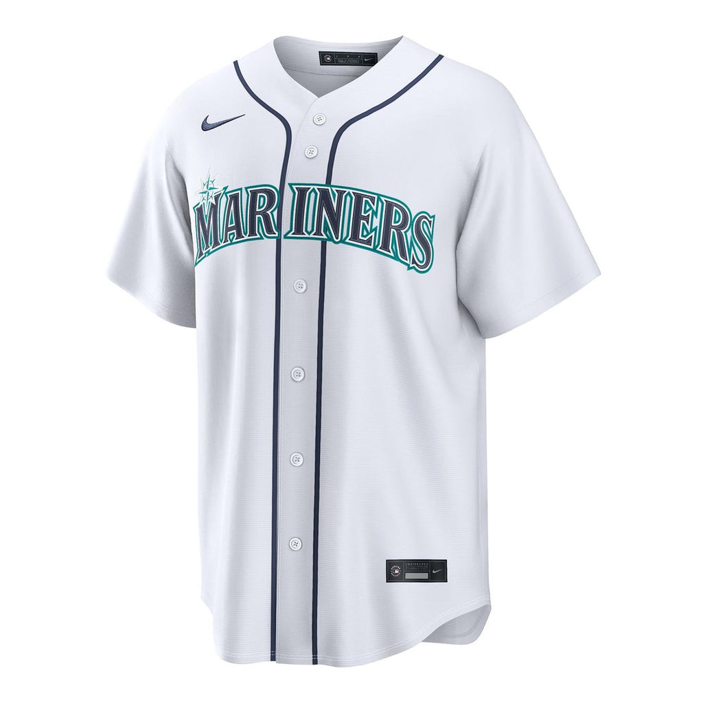 Seattle Mariners Bryce Miller Nike White Home Replica Jersey