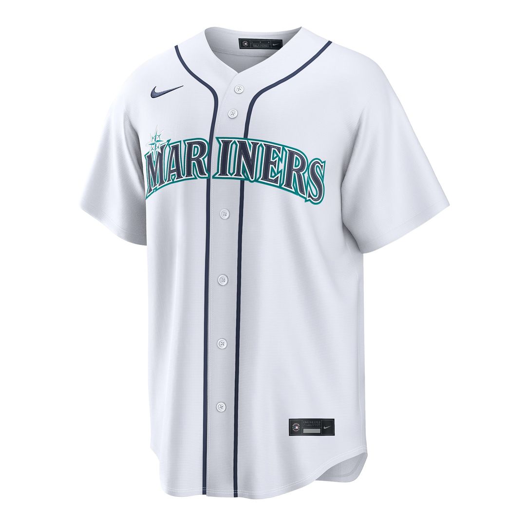 Seattle Mariners Bryce Miller Nike White Home Replica Jersey