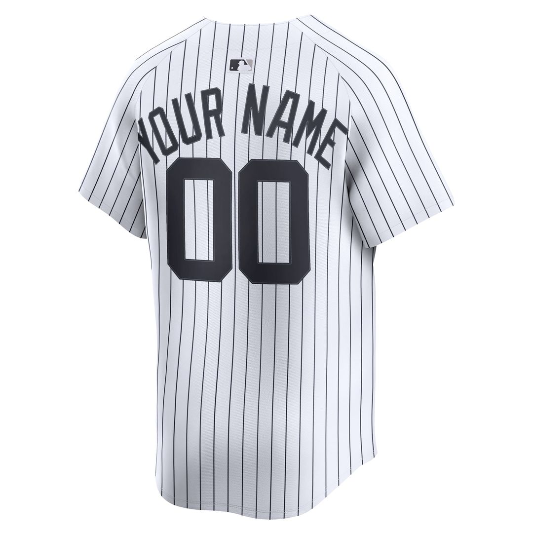 New York Yankees Nike White Home Limited Custom Jersey