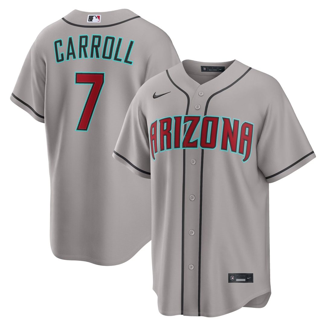 Arizona Diamondbacks Corbin Carroll Nike Black Alternate Replica Jersey