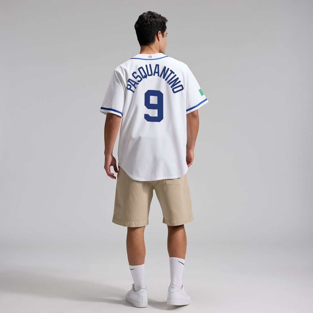 Italy Baseball Vinnie Pasquantino Nike White 2026 World Baseball Classic Home Stadium Jersey