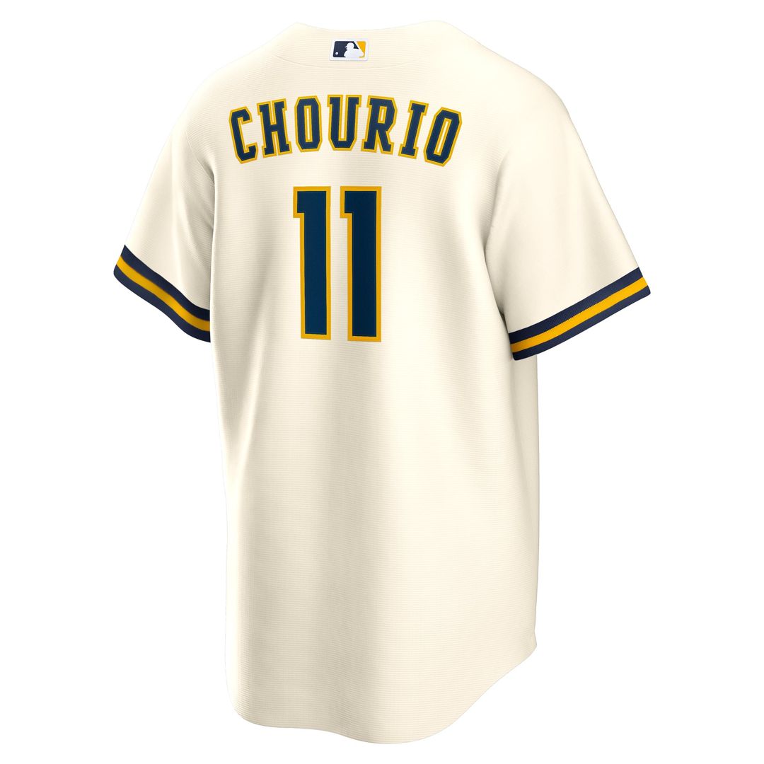 Milwaukee Brewers Jackson Chourio Nike Cream Home Replica Jersey