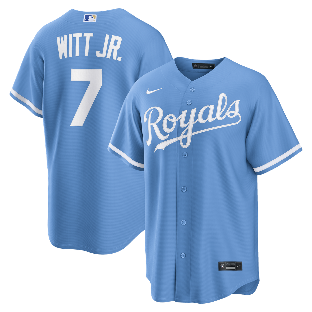Kansas City Royals Bobby Witt Jr. Nike Gray Road Replica Jersey