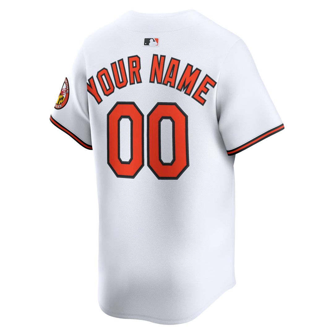 Baltimore Orioles Nike White Home Limited Custom Jersey