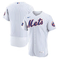 New York Mets Nike White Home Sponsor Patch Authentic Jersey