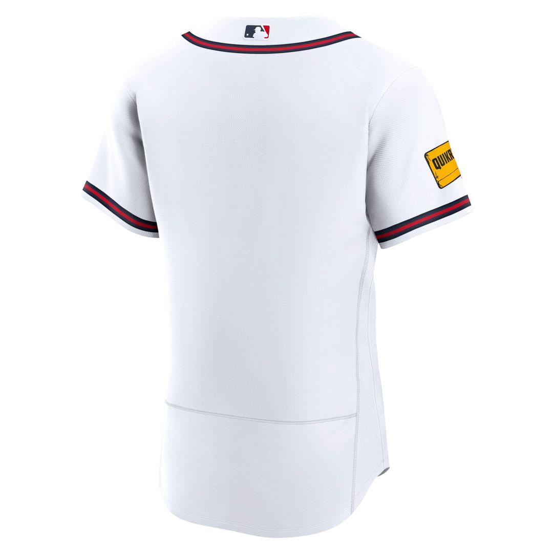 Atlanta Braves Nike White Home Sponsor Patch Authentic Jersey