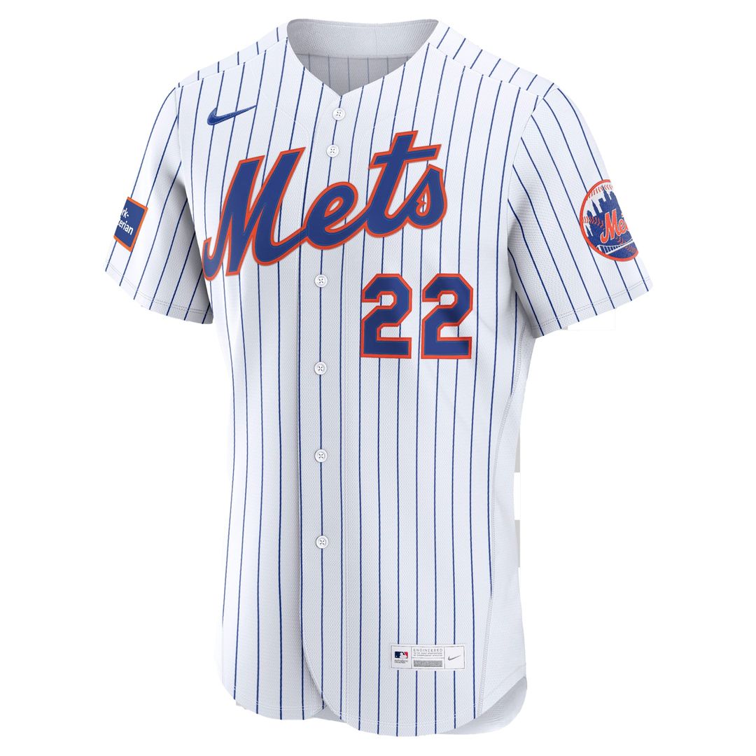 New York Mets Juan Soto Nike White Home Authentic Sponsor Patch Jersey