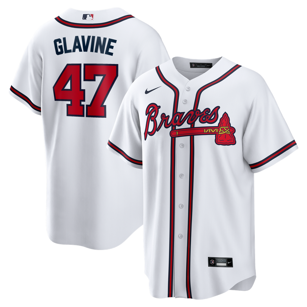 Atlanta Braves Tom Glavine Nike White Home Retired Player Replica Jersey