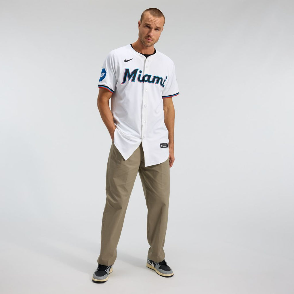 Miami Marlins Nike White Home Elite Jersey