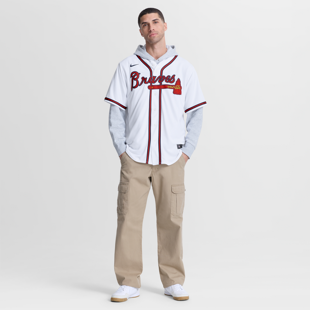 Atlanta Braves Grant Holmes Nike White Home Replica Jersey