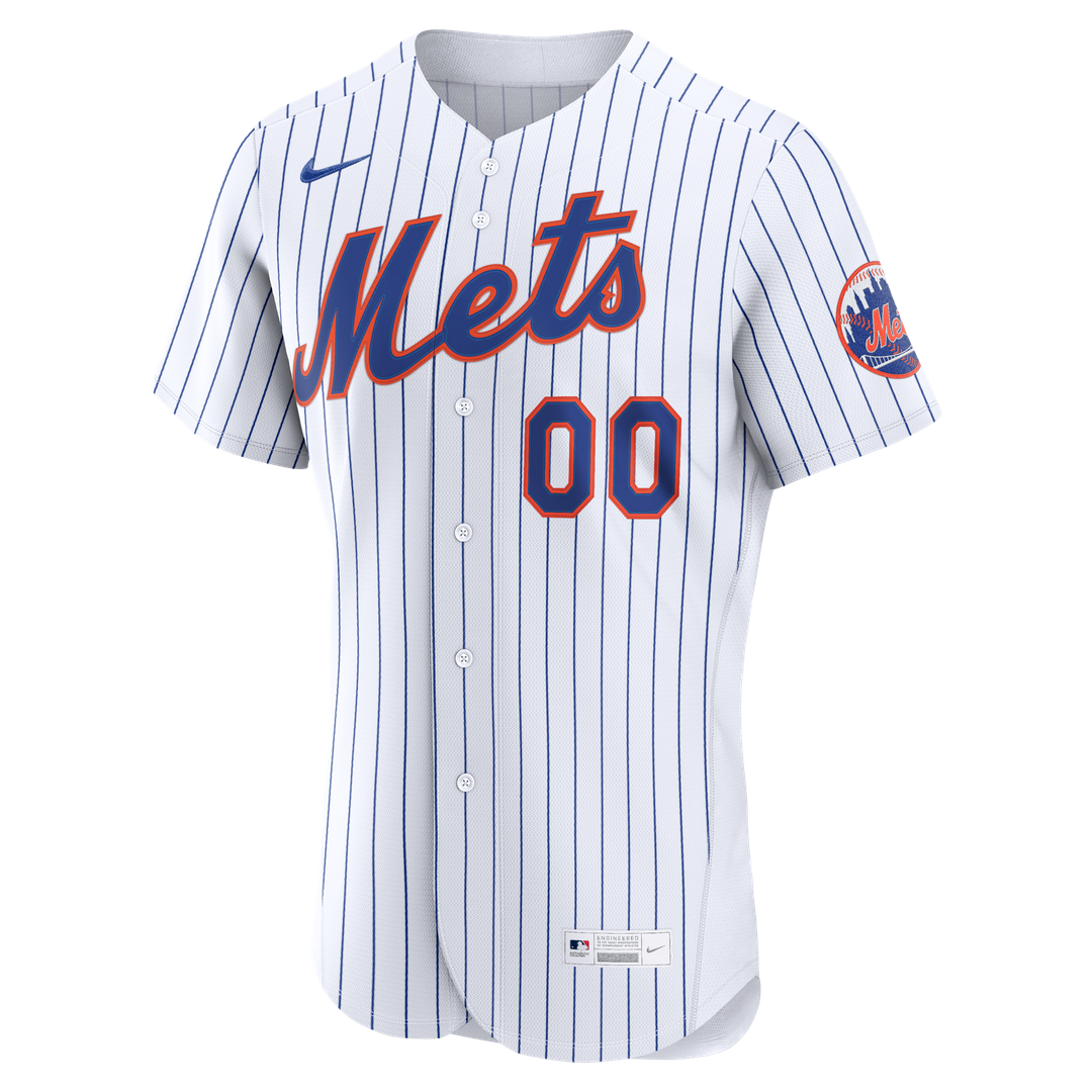 New York Mets Nike White Home Authentic Custom Jersey