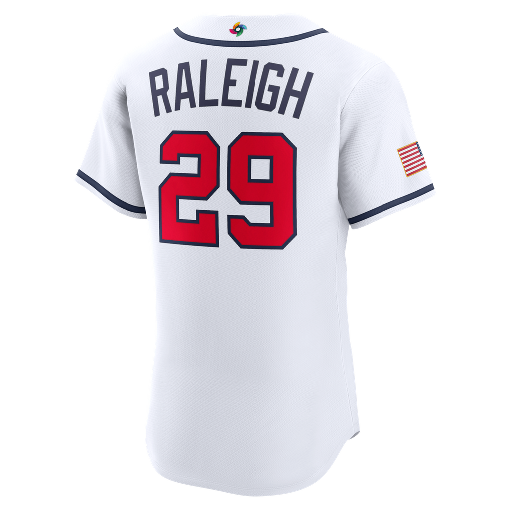 USA Baseball Cal Raleigh Nike White 2026 World Baseball Classic Home Authentic Jersey