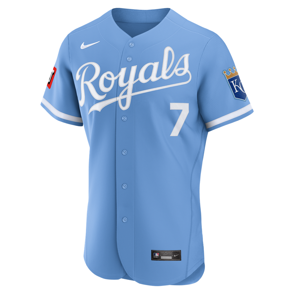 Kansas City Royals Bobby Witt Jr. Nike White Home Authentic Sponsor Patch Jersey
