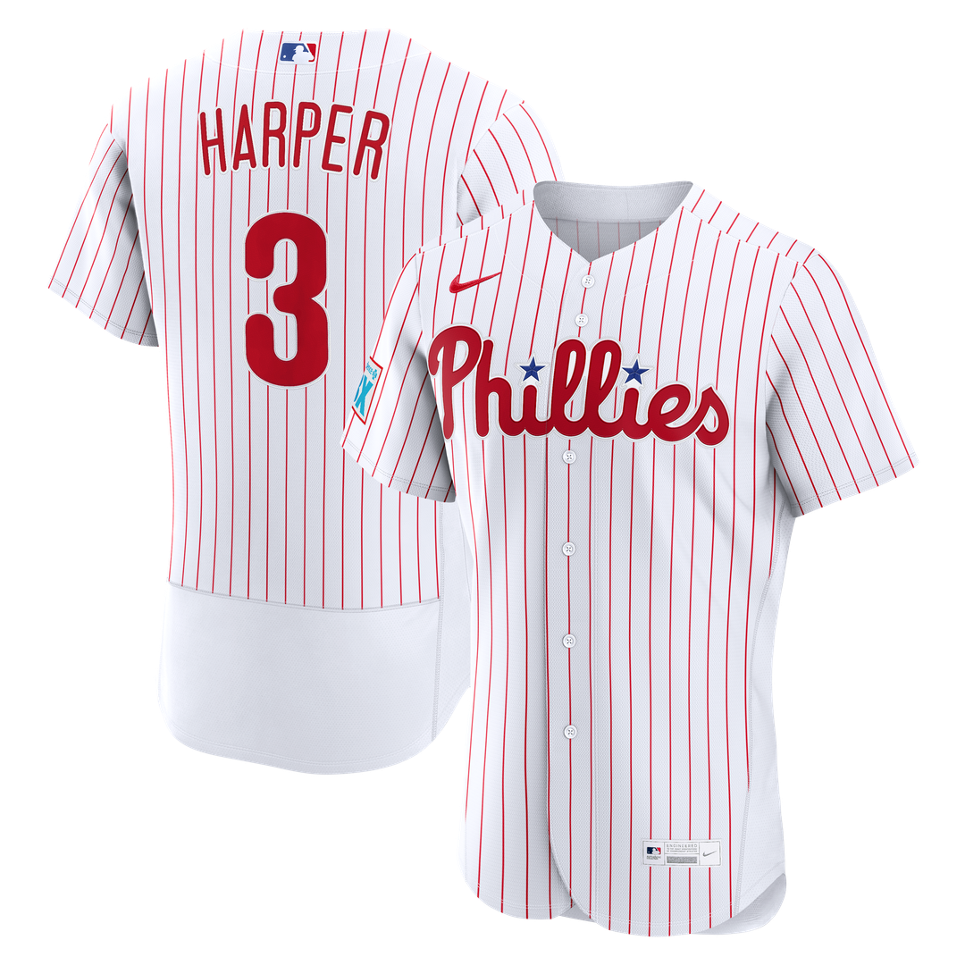 Philadelphia Phillies Bryce Harper Nike Light Blue Alternate Authentic Sponsor Patch Jersey