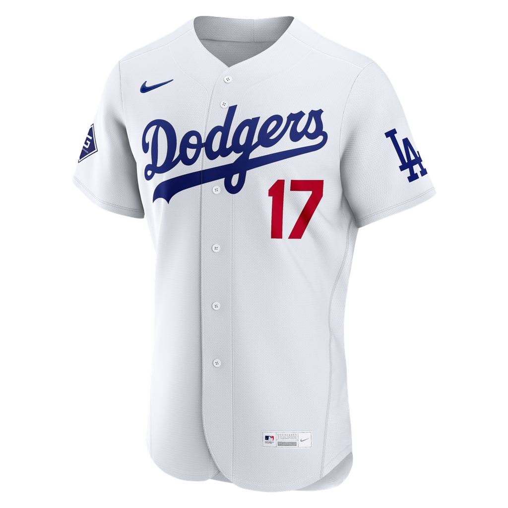 Los Angeles Dodgers Shohei Ohtani Nike White Home Authentic Sponsor Patch Jersey