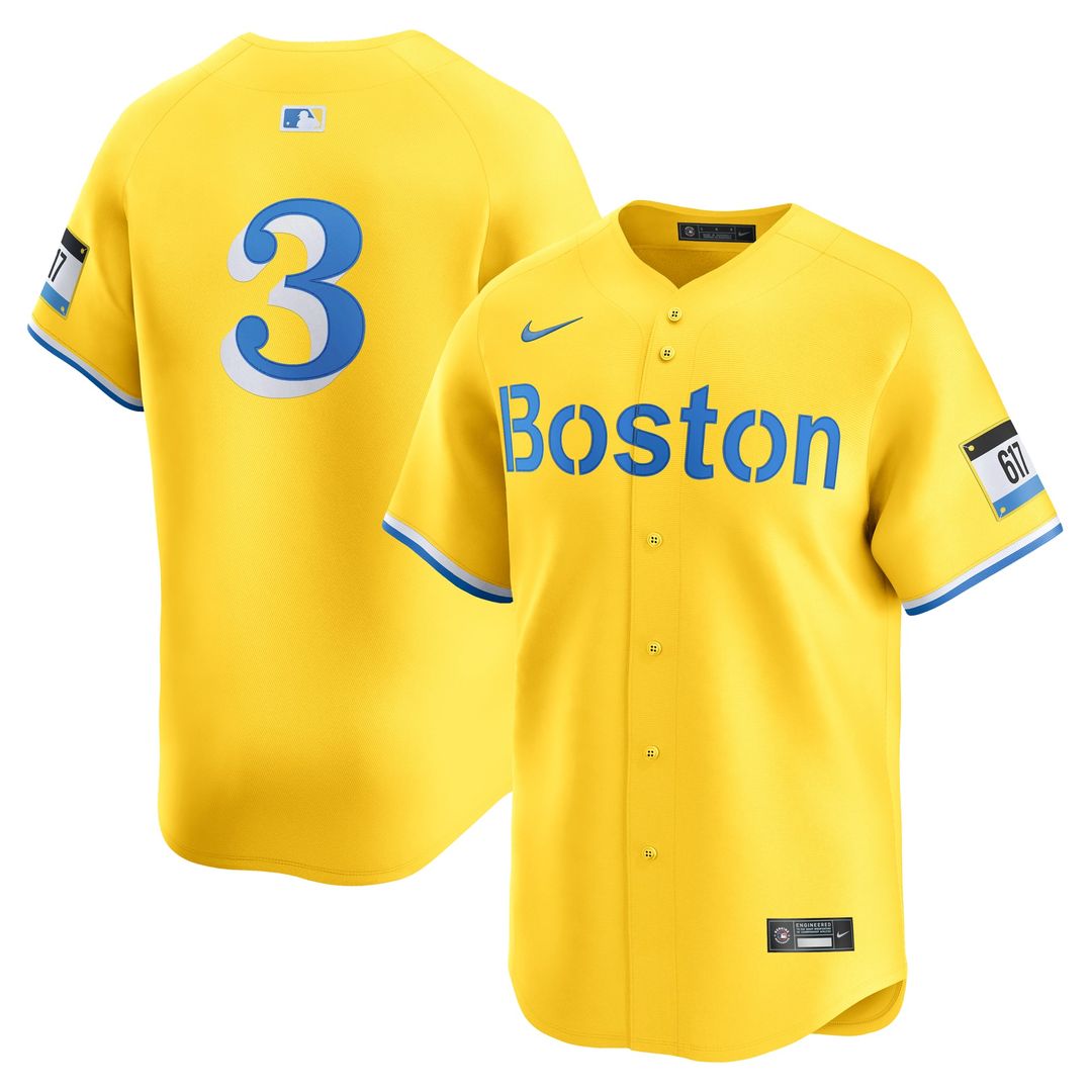 Boston Red Sox Ceddanne Rafaela Nike Gold Alternate Limited Jersey