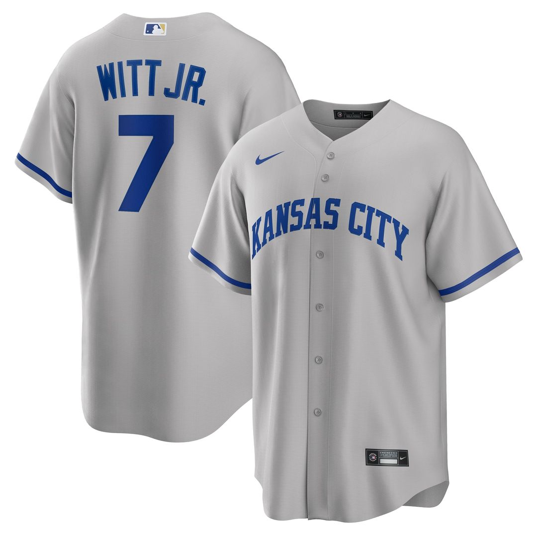 Kansas City Royals Bobby Witt Jr. Nike Rush Blue Alternate 2 Replica Jersey