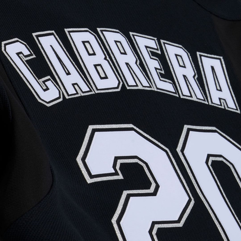 Florida Marlins Miguel Cabrera Mitchell & Ness Black 2003 Cooperstown Mesh Batting Practice Button-Up Jersey