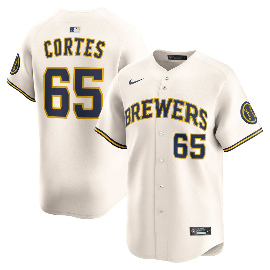 Milwaukee Brewers Nestor Cortes Nike Cream Home Limited Player Jersey