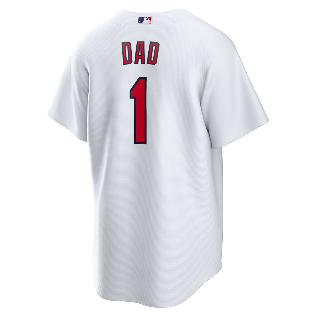 St. Louis Cardinals Nike White #1 Dad Home Replica Jersey