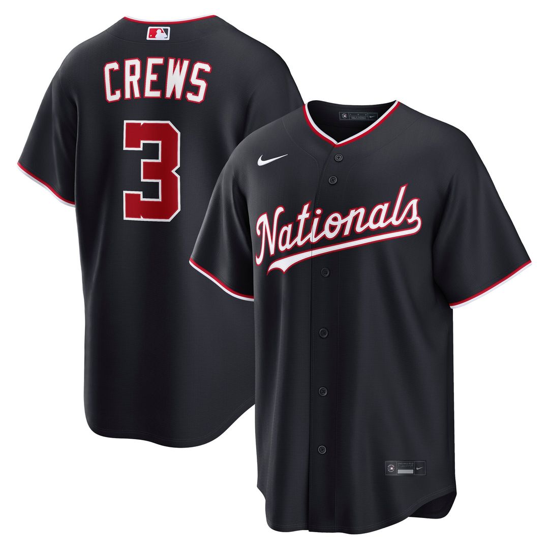 Washington Nationals Dylan Crews Nike Gray Road Replica Jersey