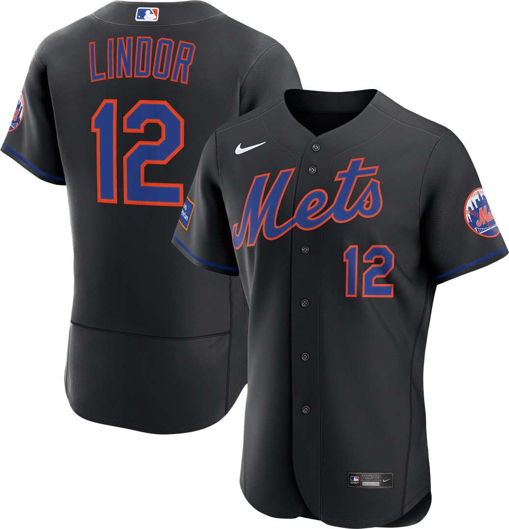 New York Mets Francisco Lindor Nike White Home Authentic Sponsor Patch Jersey