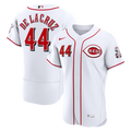 Cincinnati Reds Elly De La Cruz Nike White Home Authentic Sponsor Patch Jersey