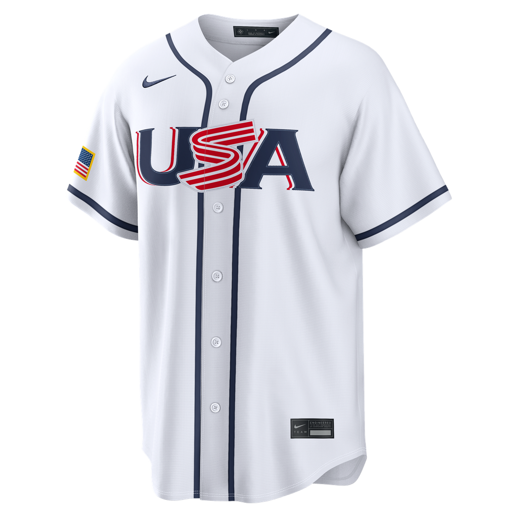 USA Baseball Gunnar Henderson Nike White 2026 World Baseball Classic Home Stadium Jersey