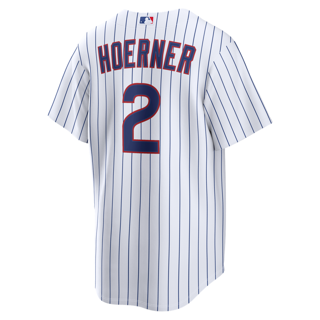 Chicago Cubs Nico Hoerner Nike White Home Replica Jersey