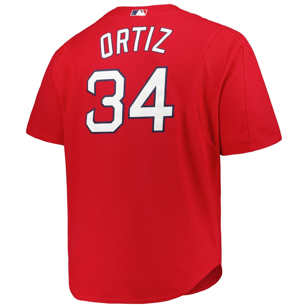 Boston Red Sox David Ortiz Mitchell & Ness Kelly Green Big & Tall Cooperstown Collection Mesh Batting Practice Jersey