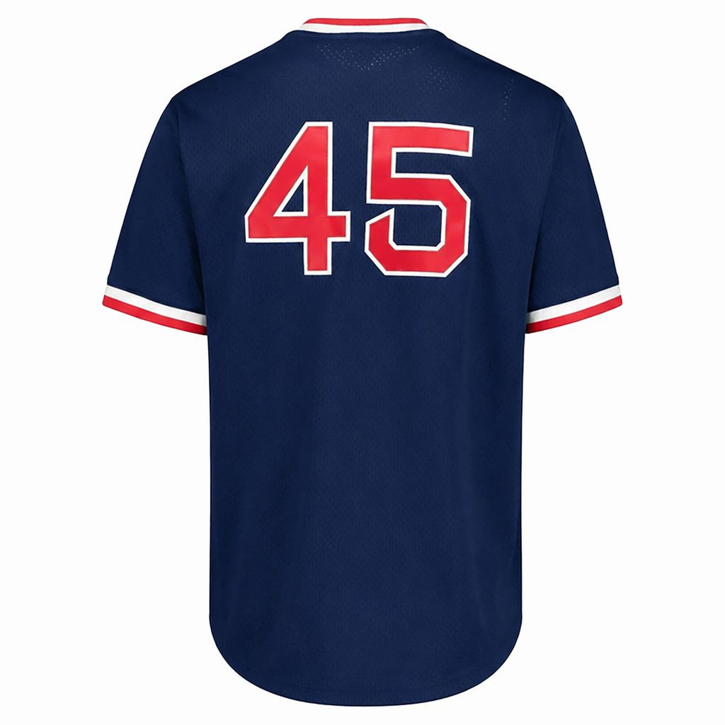 Boston Red Sox Pedro Martinez Mitchell & Ness Navy Big & Tall Cooperstown Mesh Batting Practice Jersey
