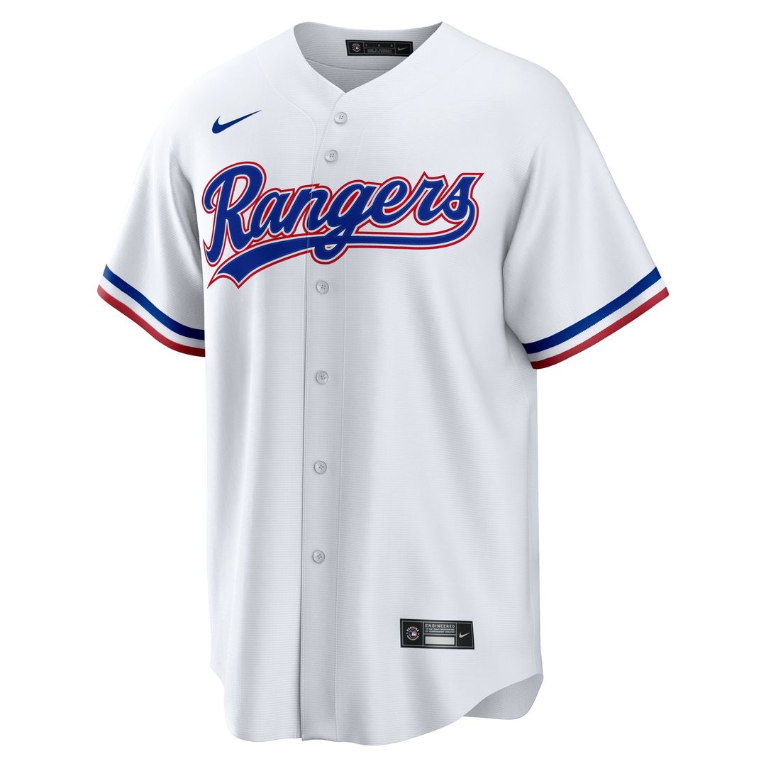 Texas Rangers Nike White #1 Dad Home Replica Jersey