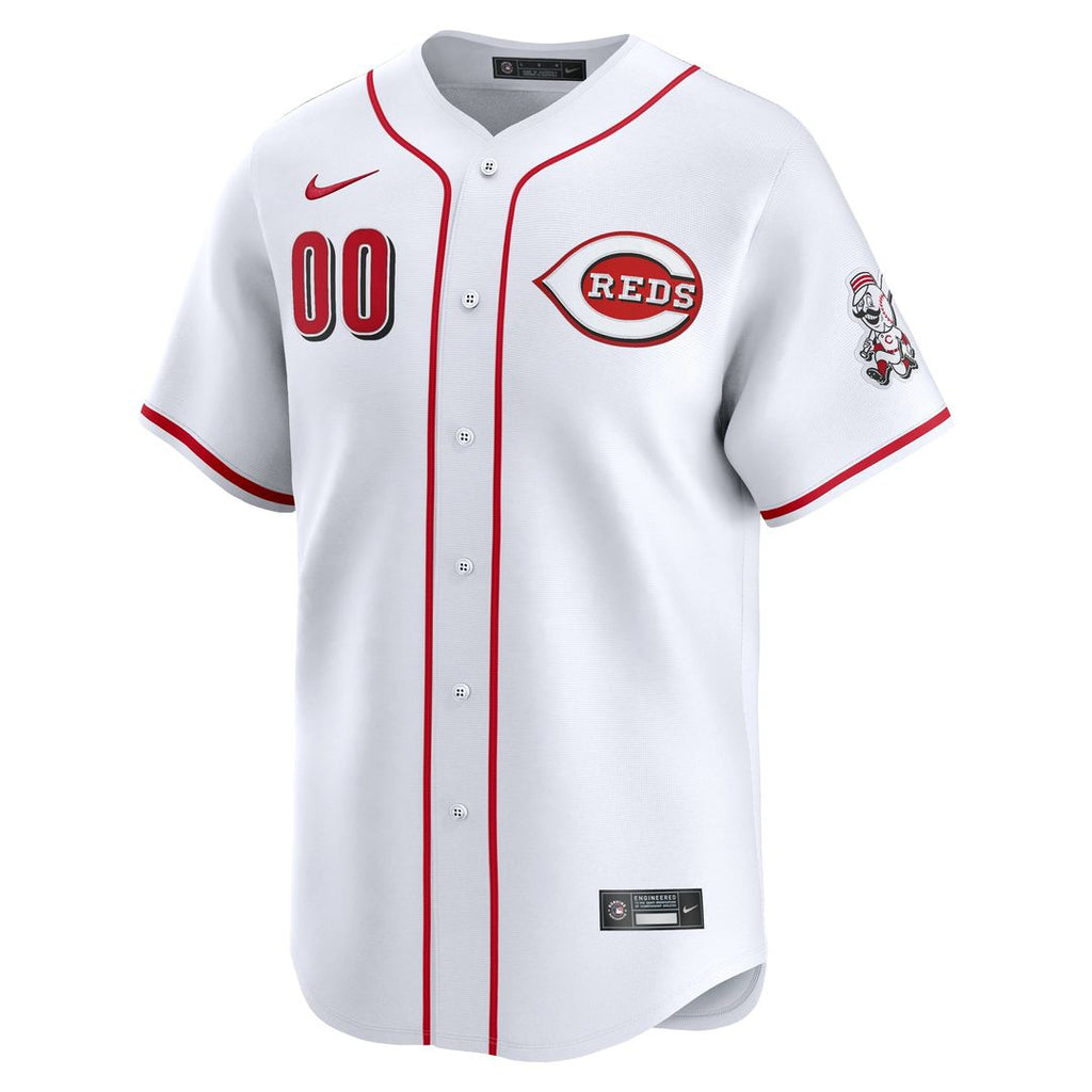 Cincinnati Reds Nike White Home Limited Custom Jersey
