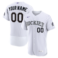 Colorado Rockies Nike White Home Authentic Custom Jersey