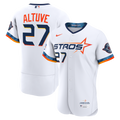 Houston Astros Jose Altuve Nike White City Connect Authentic Sponsor Patch Jersey