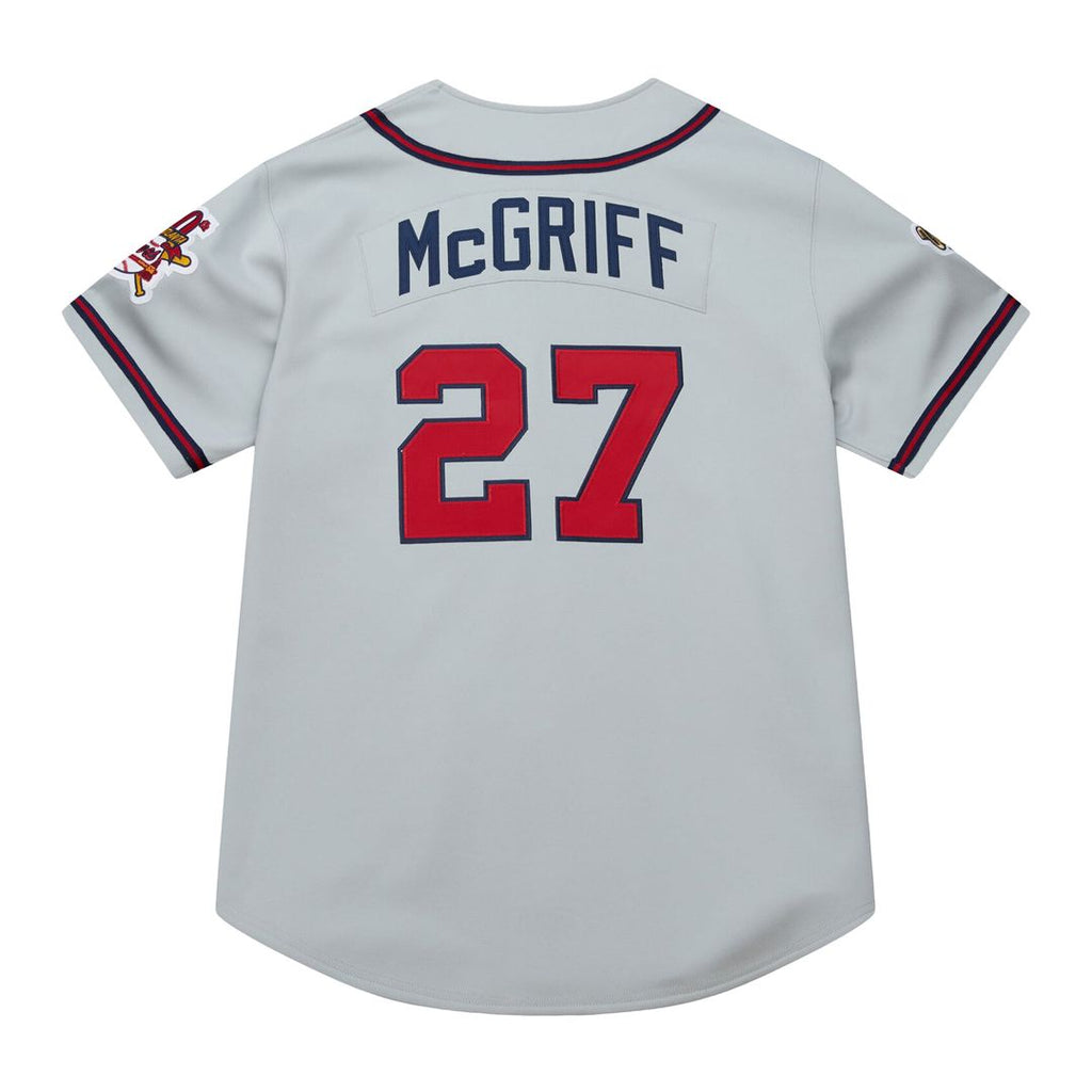 Atlanta Braves Fred McGriff Mitchell & Ness Gray 1995 Throwback Authentic Jersey