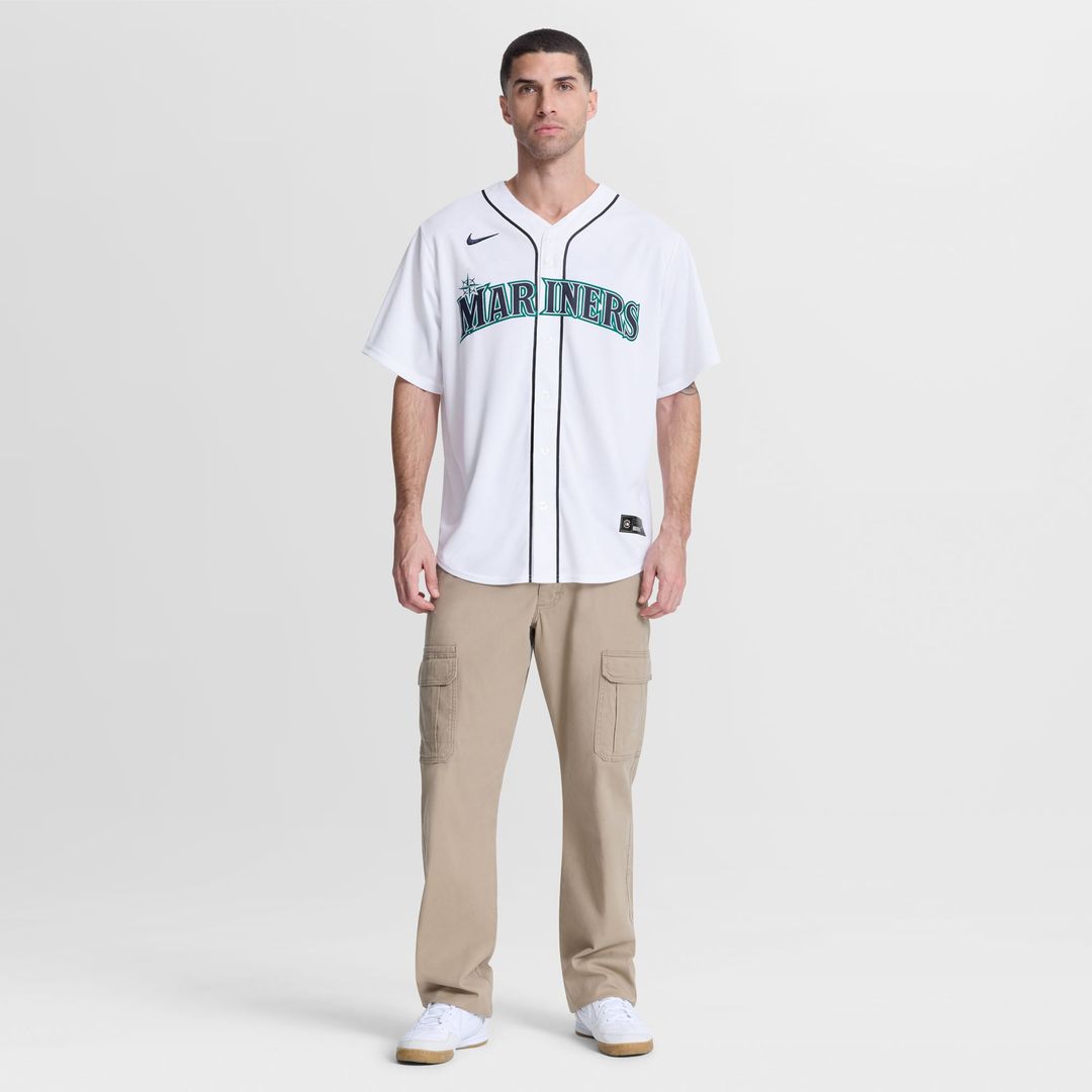 Seattle Mariners Cole Young Nike White Home Replica Jersey