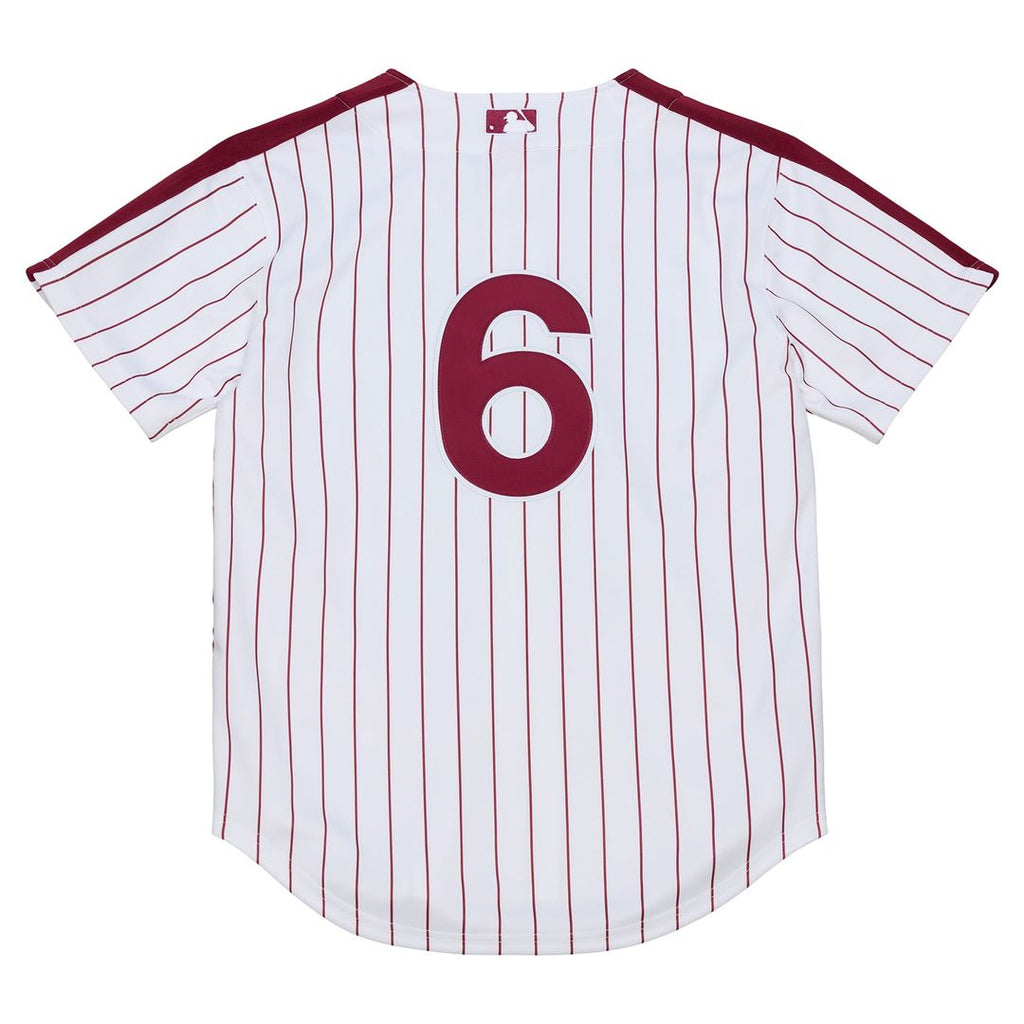 Philadelphia Phillies Jimmy Rollins Mitchell & Ness White 2003 Cooperstown Collection Authentic Jersey