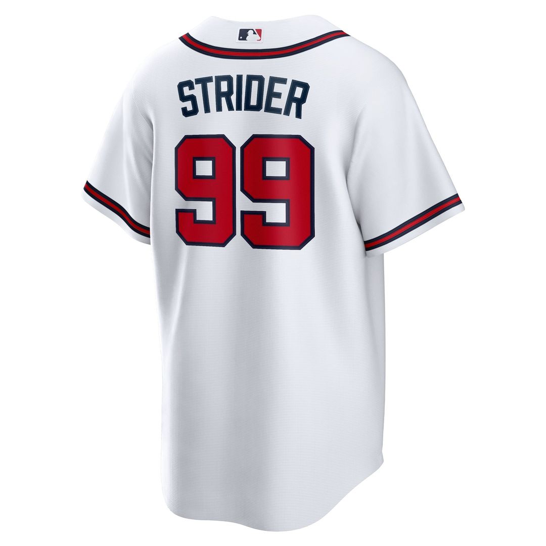 Atlanta Braves Spencer Strider Nike White Replica Player Jersey