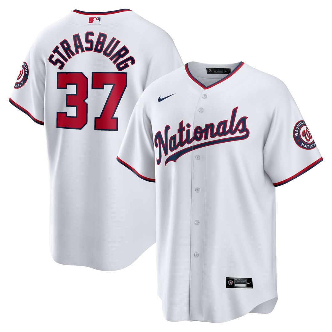 Washington Nationals Stephen Strasburg Nike White Home Replica Jersey