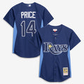 Tampa Bay Rays David Price Mitchell & Ness Blue Authentic Batting Practice Jersey